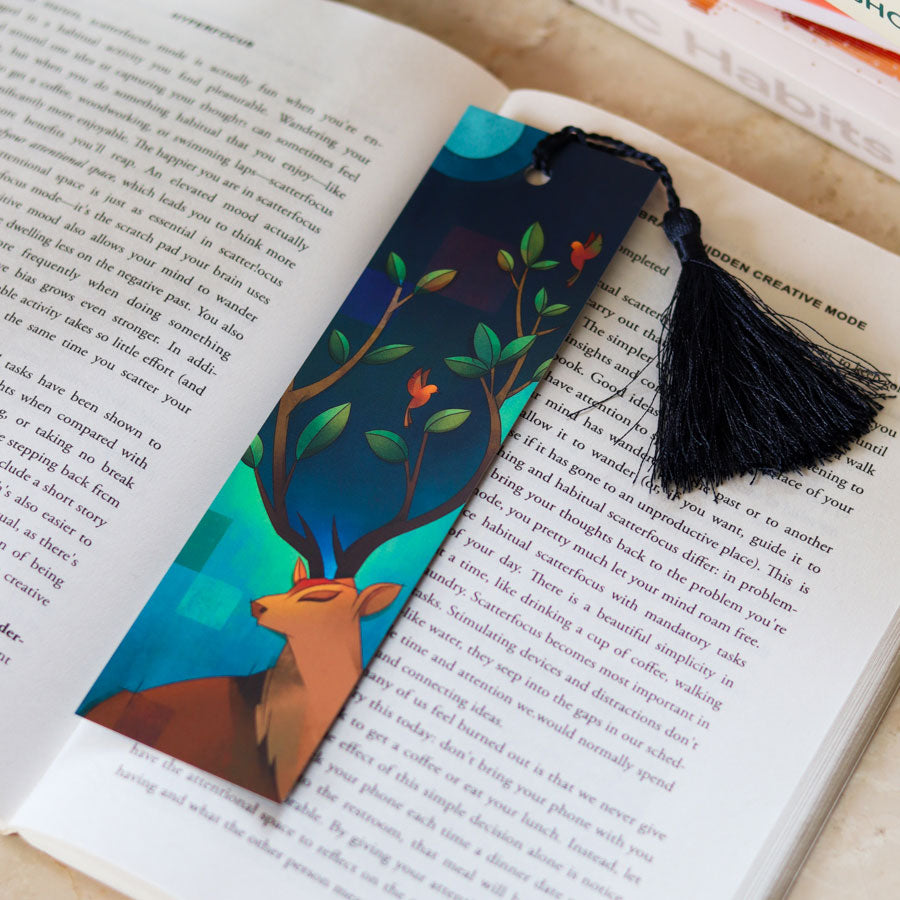 Moonlit Reindeer - Bookmarks (Set of 5)