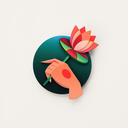 Lotus In Hand Magnet