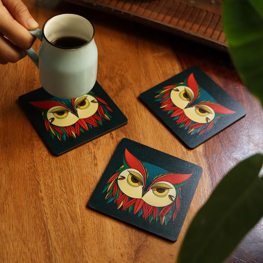 Owl Coasters Set