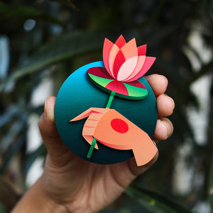 Lotus In Hand Magnet