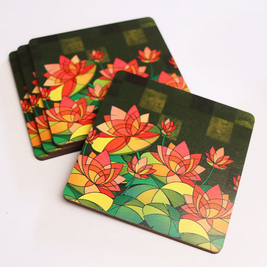 Lotus Coasters Set - Tohfa Shofa™