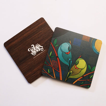 Lovebirds Coasters Set - Tohfa Shofa™