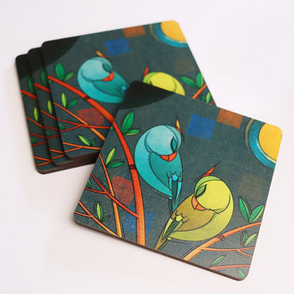 Lovebirds Coasters Set - Tohfa Shofa