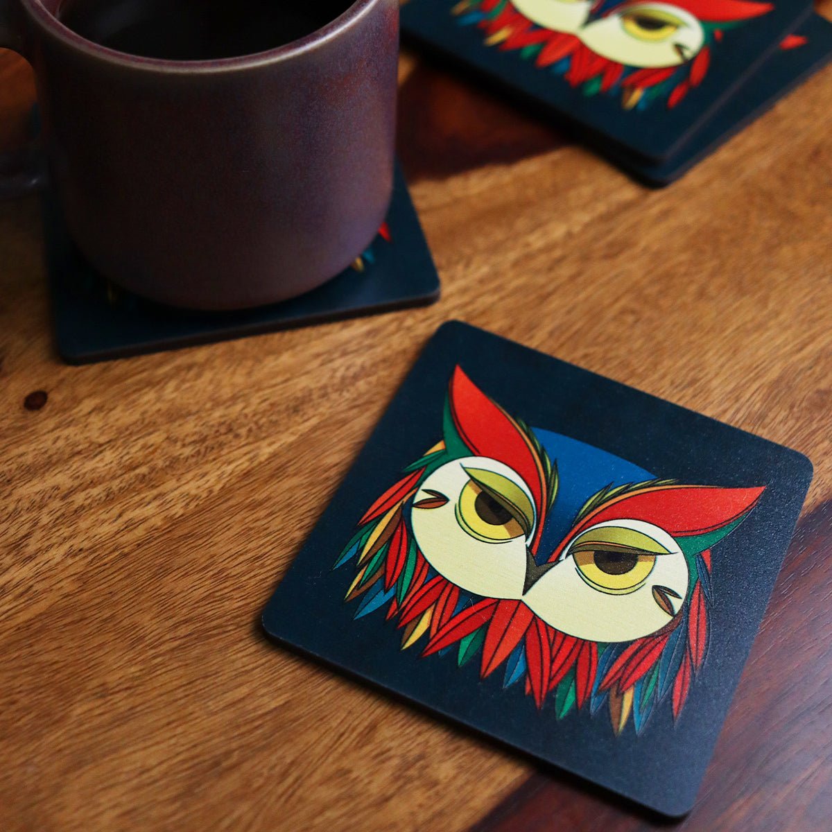 Owl Coasters Set - Tohfa Shofa™