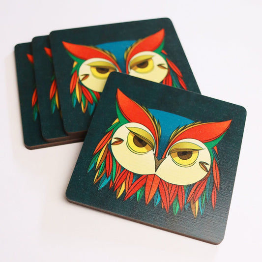 Owl Coasters Set - Tohfa Shofa™