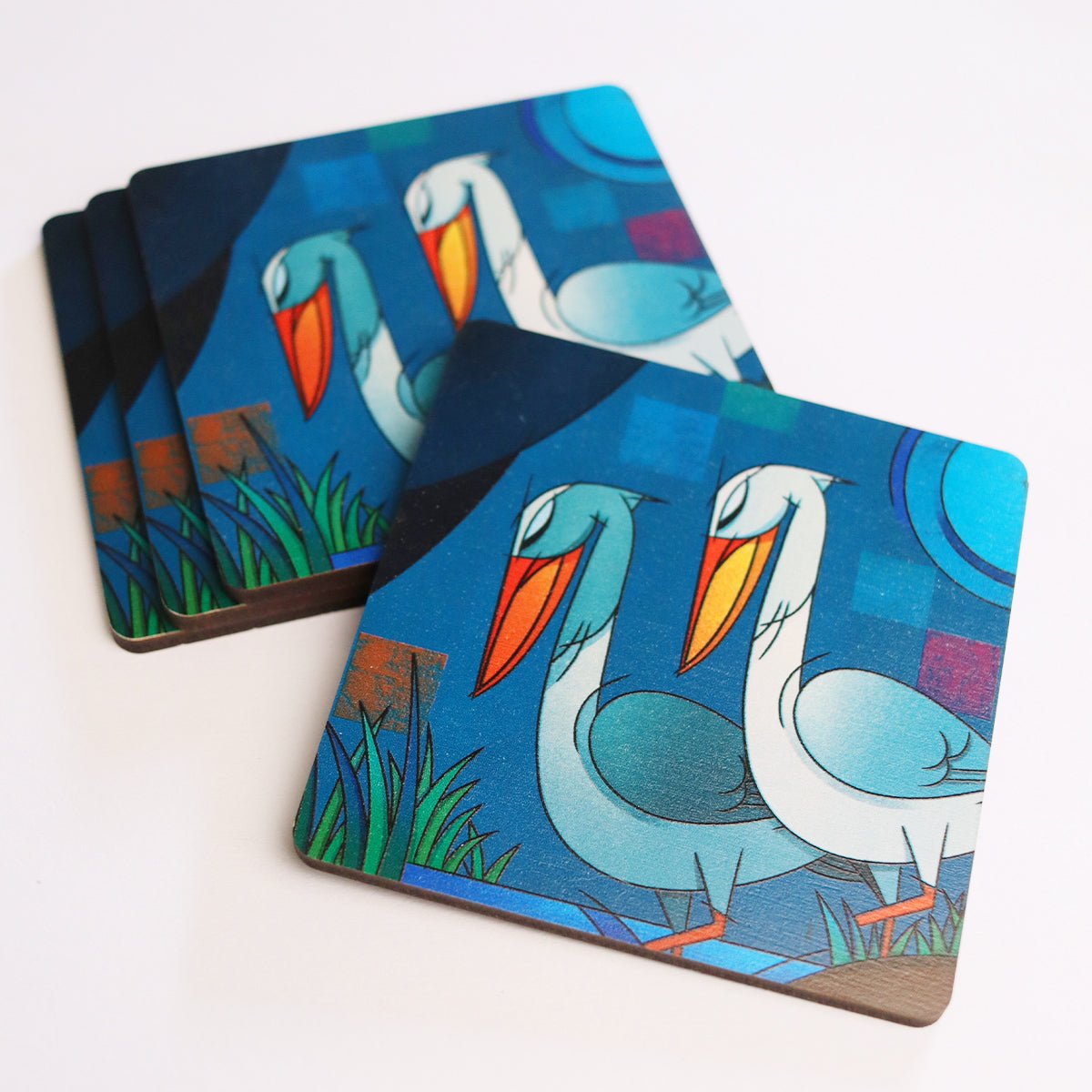 Pelican Coasters Set - Tohfa Shofa™