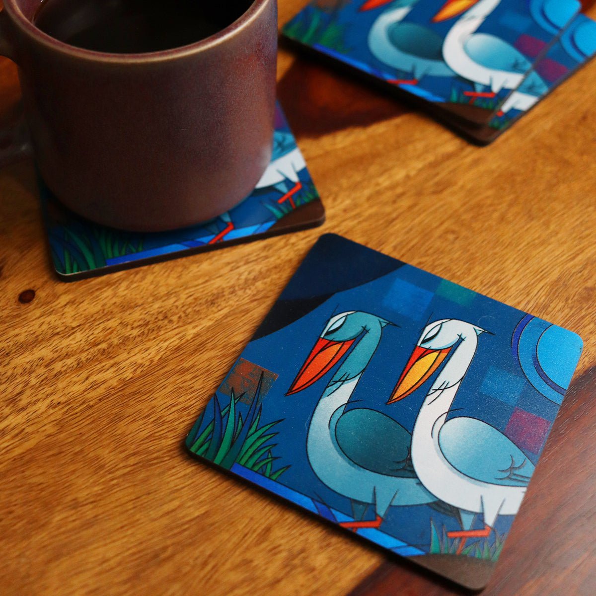 Pelican Coasters Set - Tohfa Shofa™