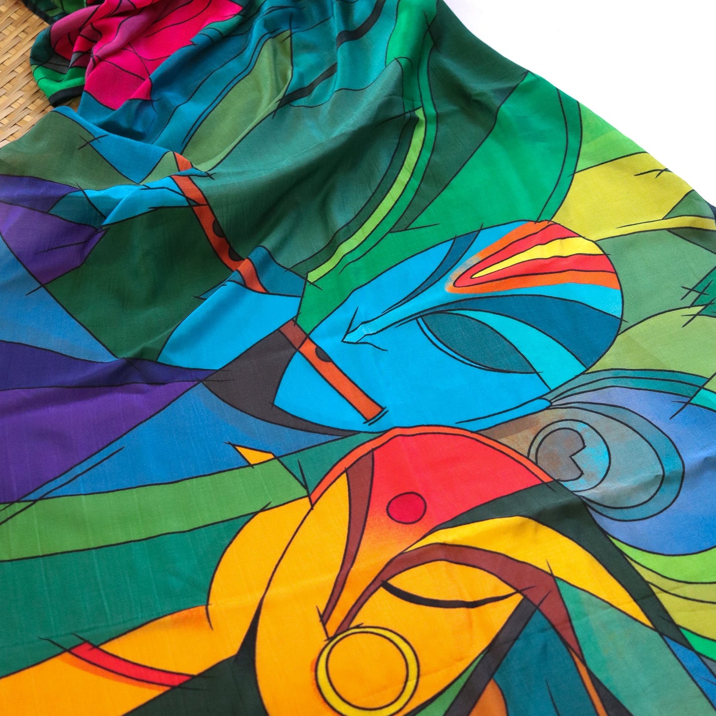 Radhe Krishna - Silk Stole - Tohfa Shofa